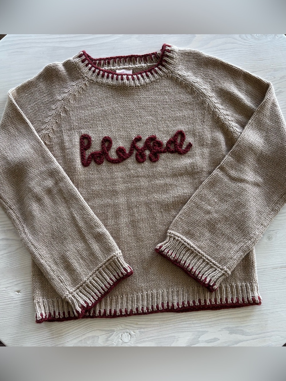So Me "Blessed" Sweater Size Large NWOT - Picture 2 of 4